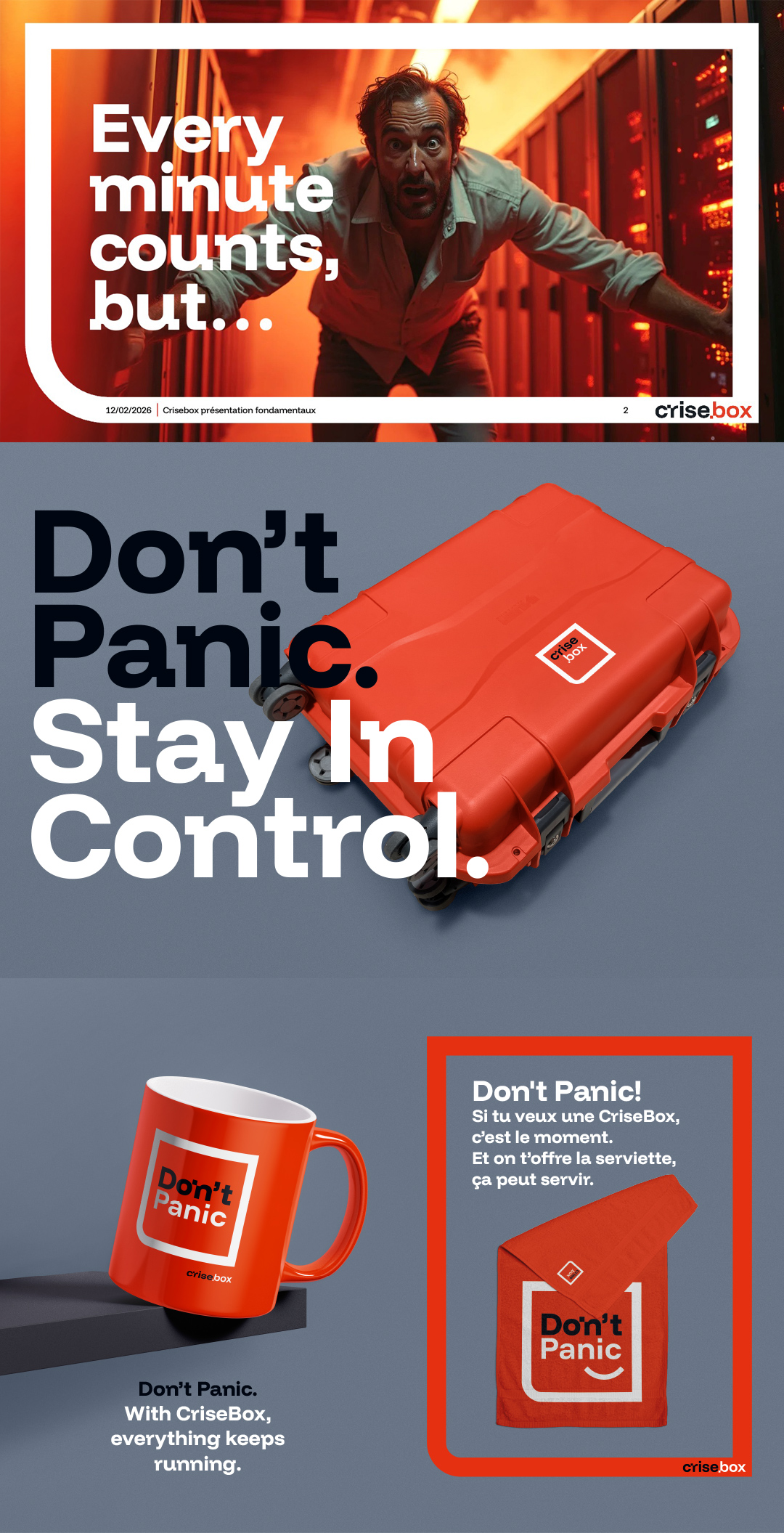 Un univers de marque solide et original pour la startup Crise Box - Extrait de la charte graphique